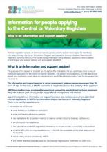 What is an information and support session fact sheet - front cover