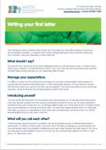 Writing your first letter front cover