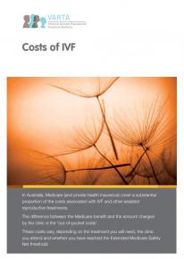 Information about the costs of IVF