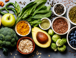 Colourful fruit and vegetables