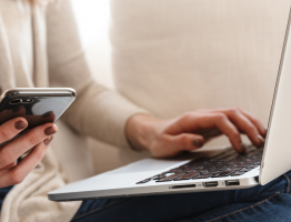 Woman researching 