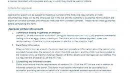 Class application to export donated sperm interstate - For ART clinics