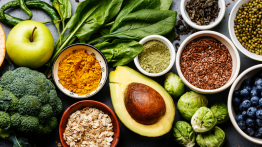 Colourful fruit and vegetables