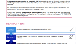 Image of pros and cons of PGT-A brochure